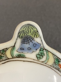 Een Chinese famille verte dekselkan, Kangxi