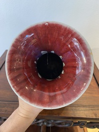 A large Chinese flamb&eacute;-glazed vase, 18/19th C.