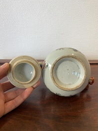 Th&eacute;i&egrave;re couverte en porcelaine de Chine famille rose au bec en forme de dragon, Yongzheng/Qianlong