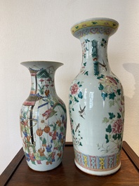Two Chinese famille rose vases, 19th C.