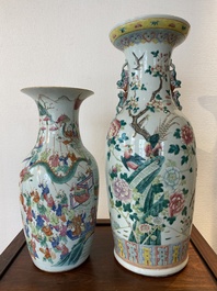 Two Chinese famille rose vases, 19th C.
