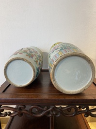 Two Chinese famille rose vases, 19th C.