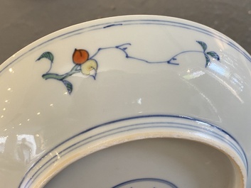 A Chinese doucai plate, Chenghua mark, Kangxi
