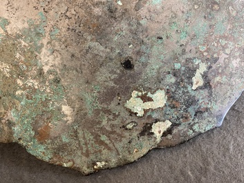Two Chinese bronze mirrors, Tang or later