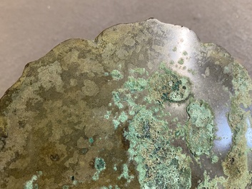 Two Chinese bronze mirrors, Tang or later