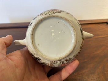 Th&eacute;i&egrave;re couverte en porcelaine de Chine famille rose, Yongzheng