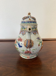A Chinese famille rose teapot with dragon spout, Yongzheng/Qianlong