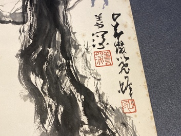 Chinese school: An album of twelve paintings with signatures of celebrities, a.o. Zhao Shaoang 趙少昂, ink and colour on paper, dated 1944