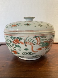Een Chinese wucai dekselkom met feniksen, Transitie periode