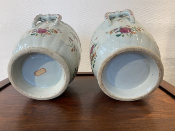 Een paar Chinese famille rose wijnkoelers, Qianlong