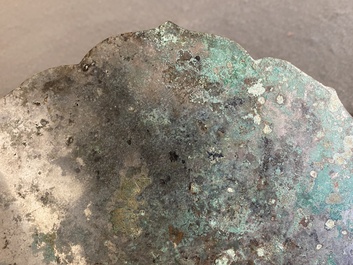 Two Chinese bronze mirrors, Tang or later