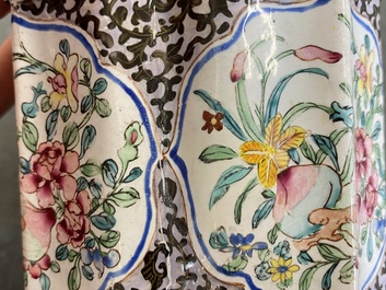 Een Chinese theebus met deksel in Canton email, Yongzheng/Qianlong