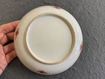 Een Chinees verte-Imari wapenbord voor de Nederlandse markt met de wapens van Scholten en Hogenberg, Yongzheng