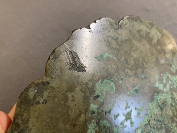 Two Chinese bronze mirrors, Tang or later