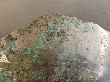 Two Chinese bronze mirrors, Tang or later
