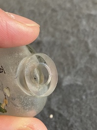 A Chinese inside-painted glass 'playing boys' snuff bottle, signed Ma Shaoxian 馬紹先, dated 1904