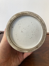 A Chinese qianjiang cai brush pot, signed Yu Han 余翰, dated 1928