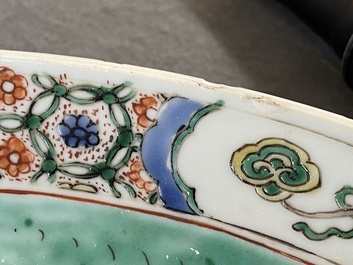 A Chinese famille verte &lsquo;narrative subject&rsquo; dish, Kangxi