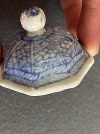 Two Chinese blue and white teapots and covers, Kangxi