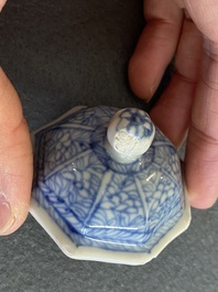 Two Chinese blue and white teapots and covers, Kangxi