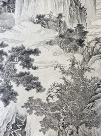 Wu Hufan 吴湖帆 (1894-1968): 'Berglandschap in de herfst', inkt op papier, gedat. juni 1946