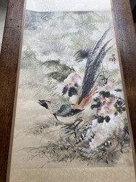 Xu Yunshu 徐雲叔 (1947- ): 'Fazant', inkt en kleur op papier