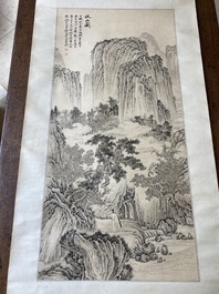 Wu Hufan 吴湖帆 (1894-1968): 'Berglandschap in de herfst', inkt op papier, gedat. juni 1946