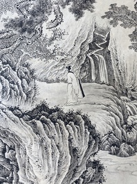Wu Hufan 吴湖帆 (1894-1968): 'Berglandschap in de herfst', inkt op papier, gedat. juni 1946