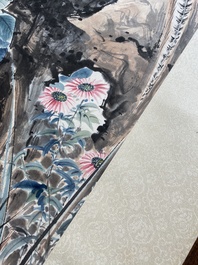 Toegeschreven aan Yan Bolong 顏伯龍 (1898-1955): 'Vogels', inkt en kleur op papier