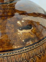 A Chinese brown-glazed ewer, Song