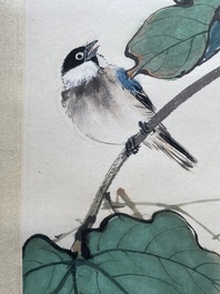 Toegeschreven aan Yan Bolong 顏伯龍 (1898-1955): 'Vogels', inkt en kleur op papier