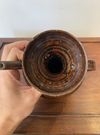 A Chinese brown-glazed ewer, Song
