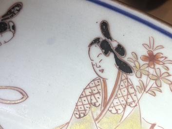 Een grote Japanse Imari schotel, Edo, 18e eeuw