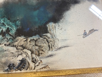 Follower of Zhang Daqian 張大千 (1898-1983): 'Landscape', ink and colour on paper