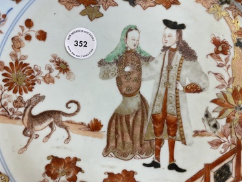 A Chinese verte-Imari 'Governor Duff' dish, Yongzheng