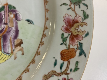 A Chinese famille rose 'musicians' dish, Qianlong
