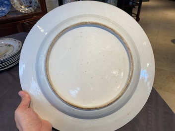 A Chinese famille rose 'antiquities' dish, Yongzheng/Qianlong