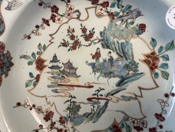 A deep Chinese famille rose dish, Yongzheng
