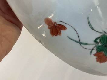 A Chinese famille verte 'qilins and phoenixes' dish, Kangxi