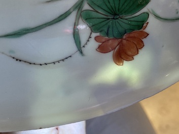 A Chinese famille verte 'qilins and phoenixes' dish, Kangxi