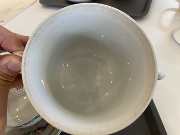 Four pieces of Chinese export porcelain with mythological and romantic subjects, Qianlong