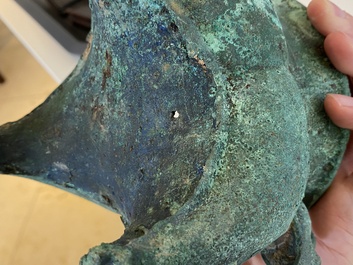 A Chinese bronze 'he' wine ewer, Western Zhou, ca. 11th-8th C. b.C.