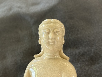 A Chinese monochrome soft paste sculpture of Adam, Kangxi