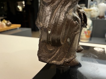 Sculpture de Wenchang Wang en bronze, Chine, Ming