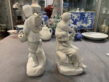 Two Chinese blanc de Chine Cultural Revolution groups, 20th C.