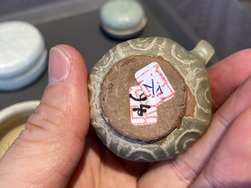 Six Chinese celadon- and qingbai-glazed wares, Song and later