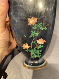 Drie paar Japanse cloisonn&eacute; vazen, Meiji, 19/20e eeuw