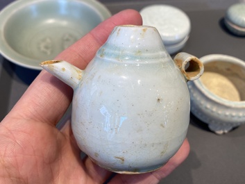 Six Chinese celadon- and qingbai-glazed wares, Song and later