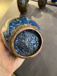 Drie paar Japanse cloisonn&eacute; vazen, Meiji, 19/20e eeuw