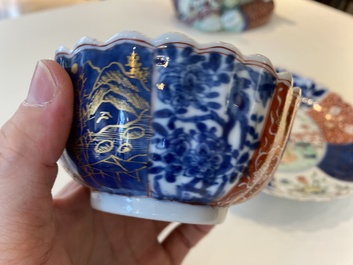 A lobed Chinese famille verte dish and a bowl, Kangxi